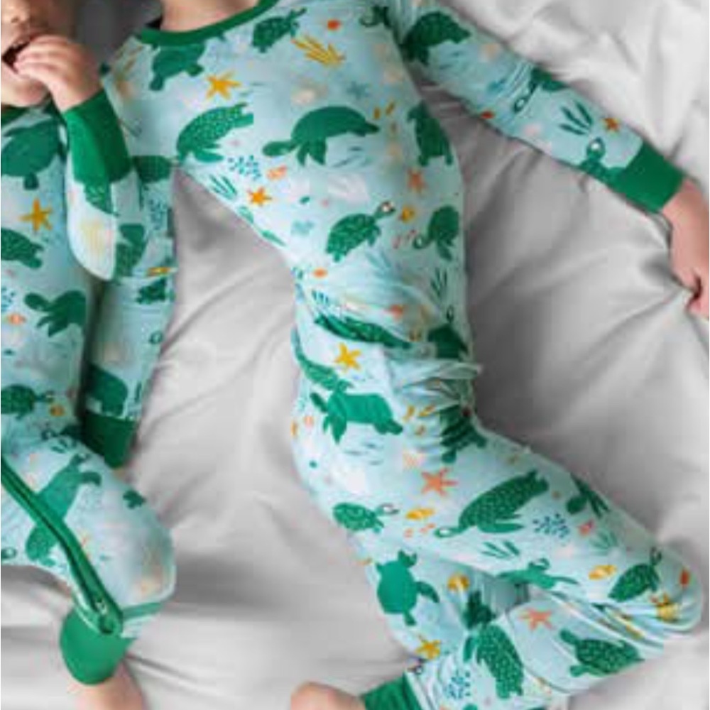 Little Sleepies Kids Sea Turtle Pajama Set Long Sleeve
